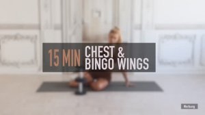 15 MIN CHEST + FLABBY ARMS I Boob Lift, Bingo Wings - weights or bottles - Pamela Reif