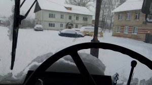 Расчистка снега МТЗ-80 январь 2026