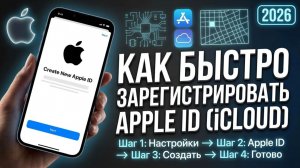 Как быстро зарегистрировать Apple ID Айклауд в 2026 году