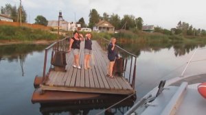 Разводка наплавного моста ("Лавы") в д.Черное, Новоладожский канал