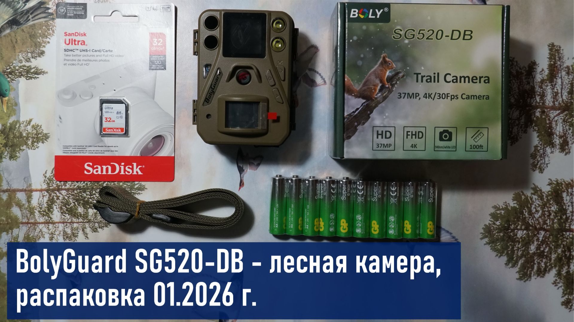 Распаковка фотоловушки BolyGuard SG520-DB - лесная камера (янв. 2026 г.) смотреть онлайн