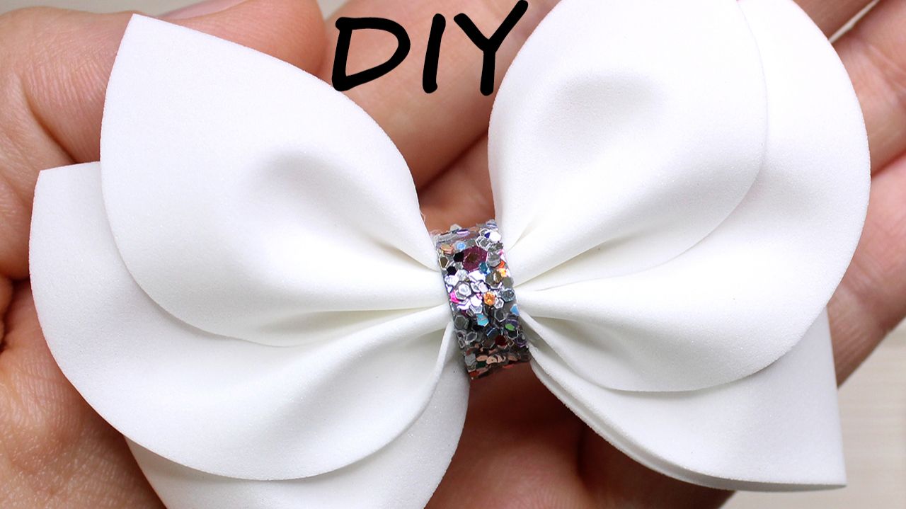 Мастер-класс бант из фоамирана простой способ