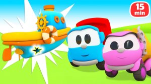 Увлекательная стройка с Грузовичком Левой: кран для лодки, тоннель и быстрый снегокат