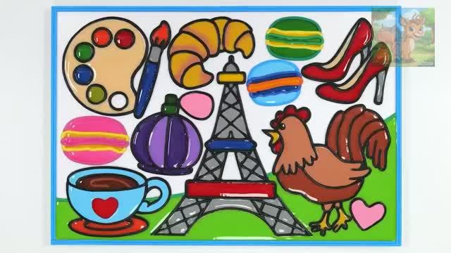 Раскрашивание желе Эйфелевой башни смотреть онлайн