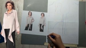 Моделирование. Блуза с завязкой посередине. Выкройка № 1931.