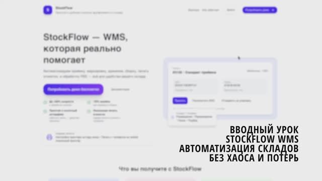 StockFlow WMS — Вводный обзор системы