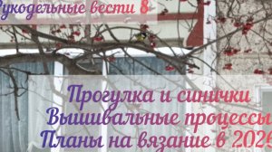 Рукодельные вести 8:прогулка и синички/вышивальные процессы/Вязальные планы на 2026 год💖💖💖