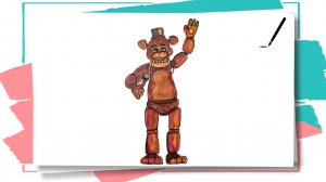 Как нарисовать Фредди FNaF_Рисуем Аниматроника медведя