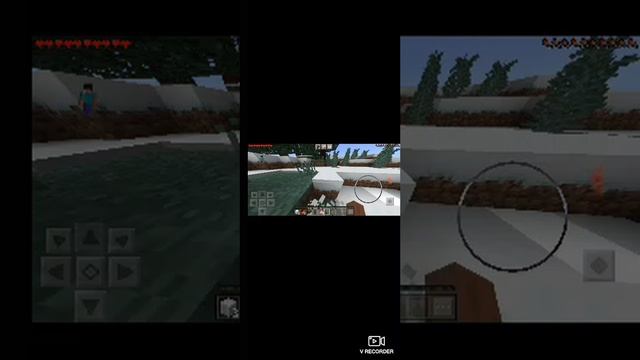 выживание в зимнем биоме Minecraft 1часть