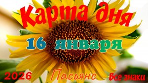 Карта дня❄16 января🎄☃️Пасьянс. Тайм-код в описании🦢