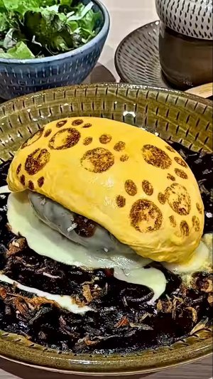 Пышный омлет с рисом, приготовленный с любовью