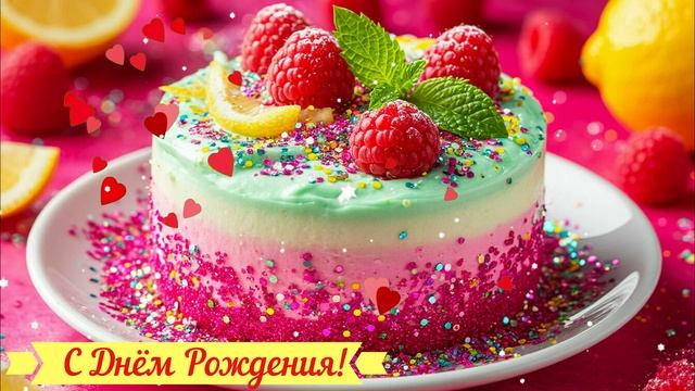 С Днём Рождения! Поздравление КРАСИВАЯ Открытка Видео смотреть онлайн