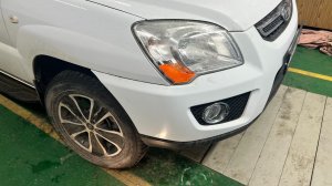 kia sportage 2 рестайлинг установка ПТФ