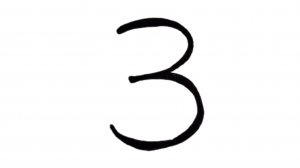 Три простых рисунка из цифры "3"