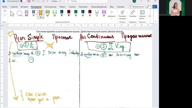 Применение Present Simple и Present Continuous.