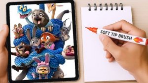 РИСУЕМ МУЛЬТИК ЗВЕРОПОЛИС 2 УЧИМСЯ РИСОВАТЬ DISNEY МУЛЬТИК! РЕАКЦИЯ ЭПИК ВОТ