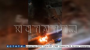 Новый китайский автомобиль во время движения заблокировался и загорелся