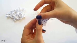 Объемные Бантики с Розами, МК _ DIY Ribbon Bows with Rolled Roses