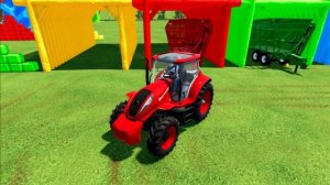 МУЛЬТИК ДЛЯ МАЛЫШЕЙ. Автовозы перевозят ТРАКТОРА. Детское занимательное, красочное видео.