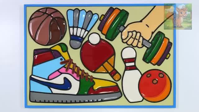 Раскрашиваем детскую баскетбольную обувь jelly coloring and painting смотреть онлайн