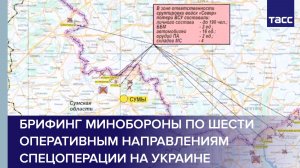 Брифинг Минобороны по шести оперативным направлениям спецоперации на Украине