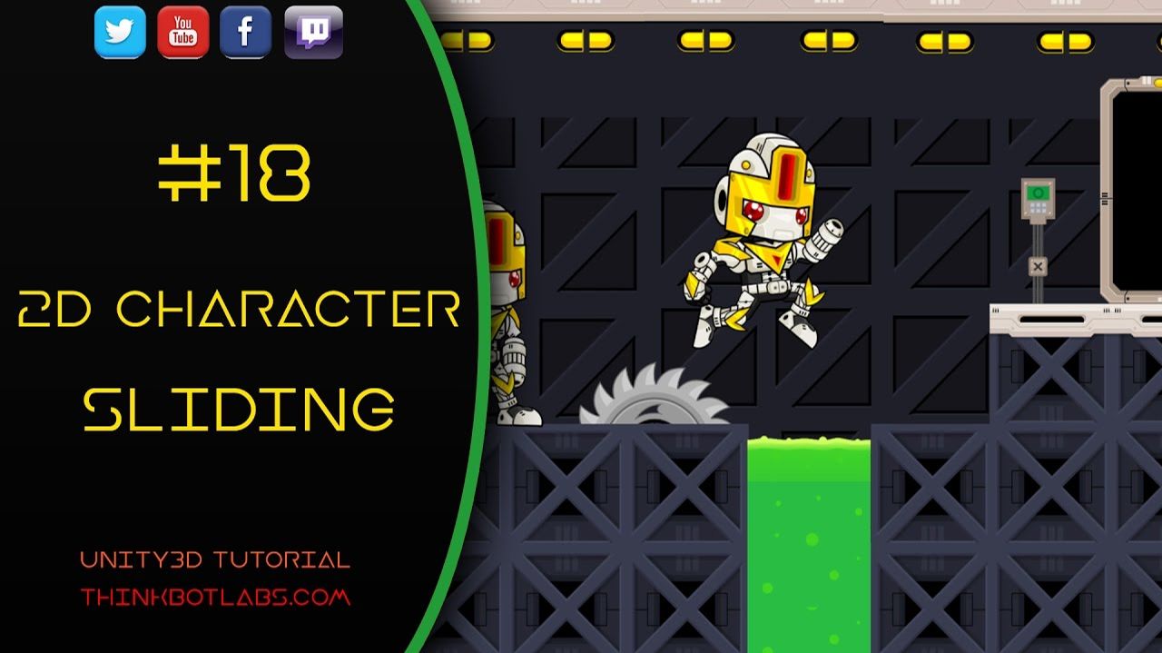 18. Unity 2D Character Controller: Sliding Under Walls смотреть онлайн