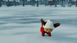 Чебурашка однажды решил попробовать свои силы на льду.Нейросеть 2026