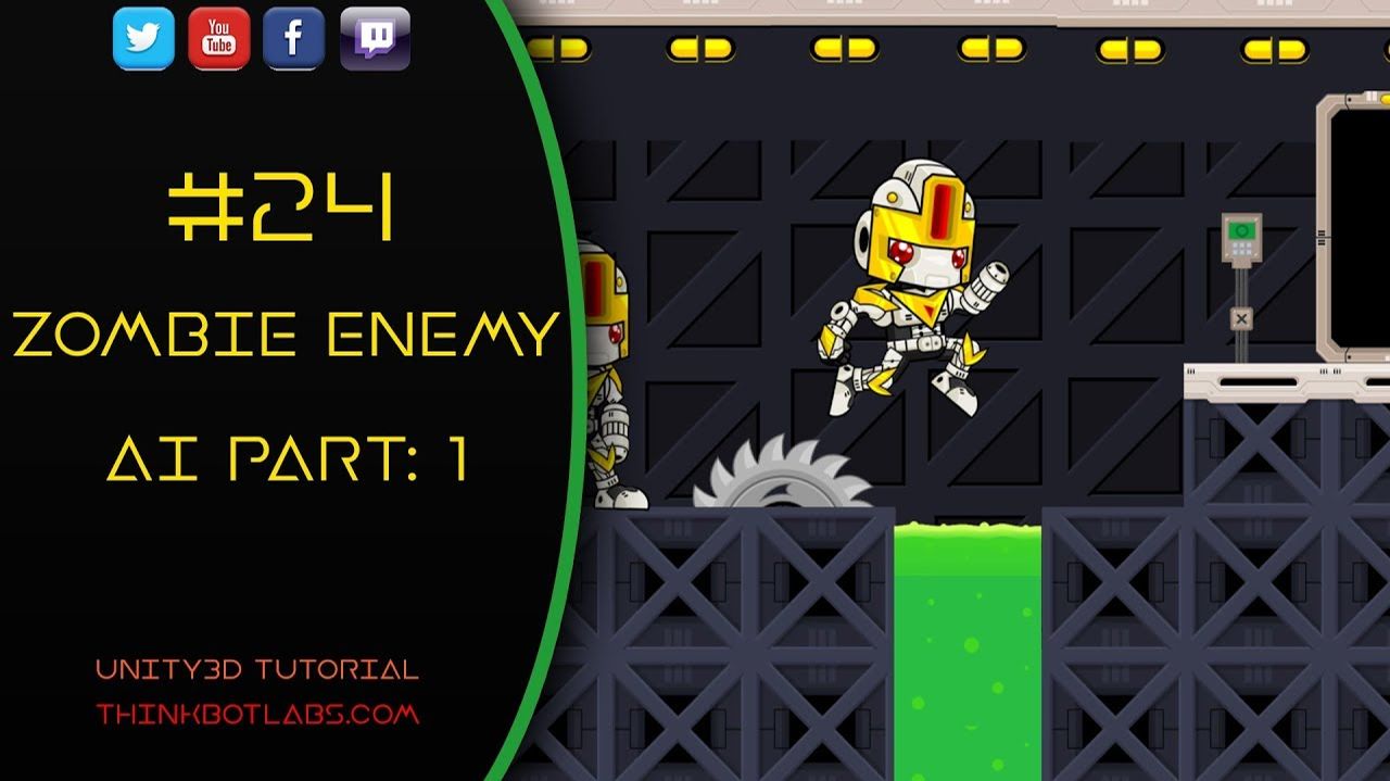 24. Zombie Enemy AI Part 1 in Unity3D смотреть онлайн