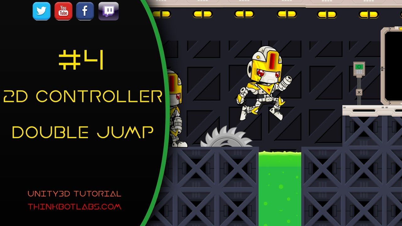 4. Unity 2D Character Controller: Double Jumping смотреть онлайн