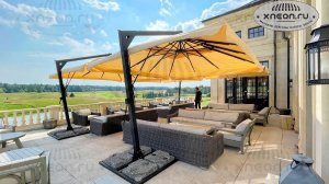 Зонты уличные для кафе и ресторанов на боковой опоре. XNEON.RU