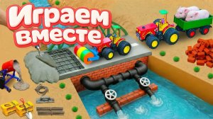 МУЛЬТИКИ ПРО МАШИНКИ И СТРОЙКУ ДЕТСКОГО МОСТА ДЛЯ ДЕТЕЙ 🚚 ИГРУШЕЧНЫЕ СТРОИТЕЛЬНЫЕ МАШИНКИ Ч.3