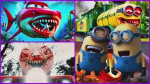 АКУЛА‑ГОНЩИК ПРОТИВ МИНЬОНА‑ЧУДИЩА, ПОЕЗДА‑ПОЖИРАТЕЛЯ И ЧЕРВЯ‑РАЗРУШИТЕЛЯ — КТО КОГО ПЕРЕИГРАЕТ?