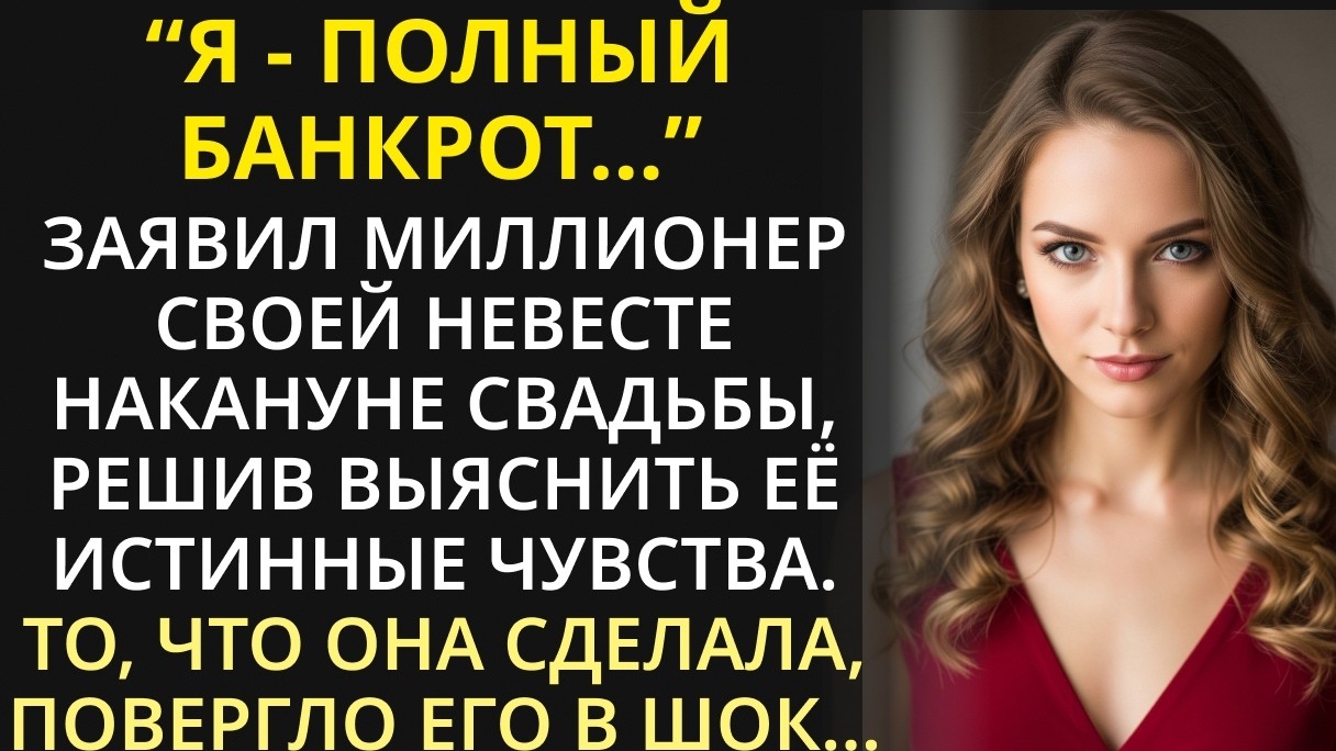 Я - банкрот, - богач решил проверить свою невесту перед свадьбой, но то, что она сделала, - это шок смотреть онлайн