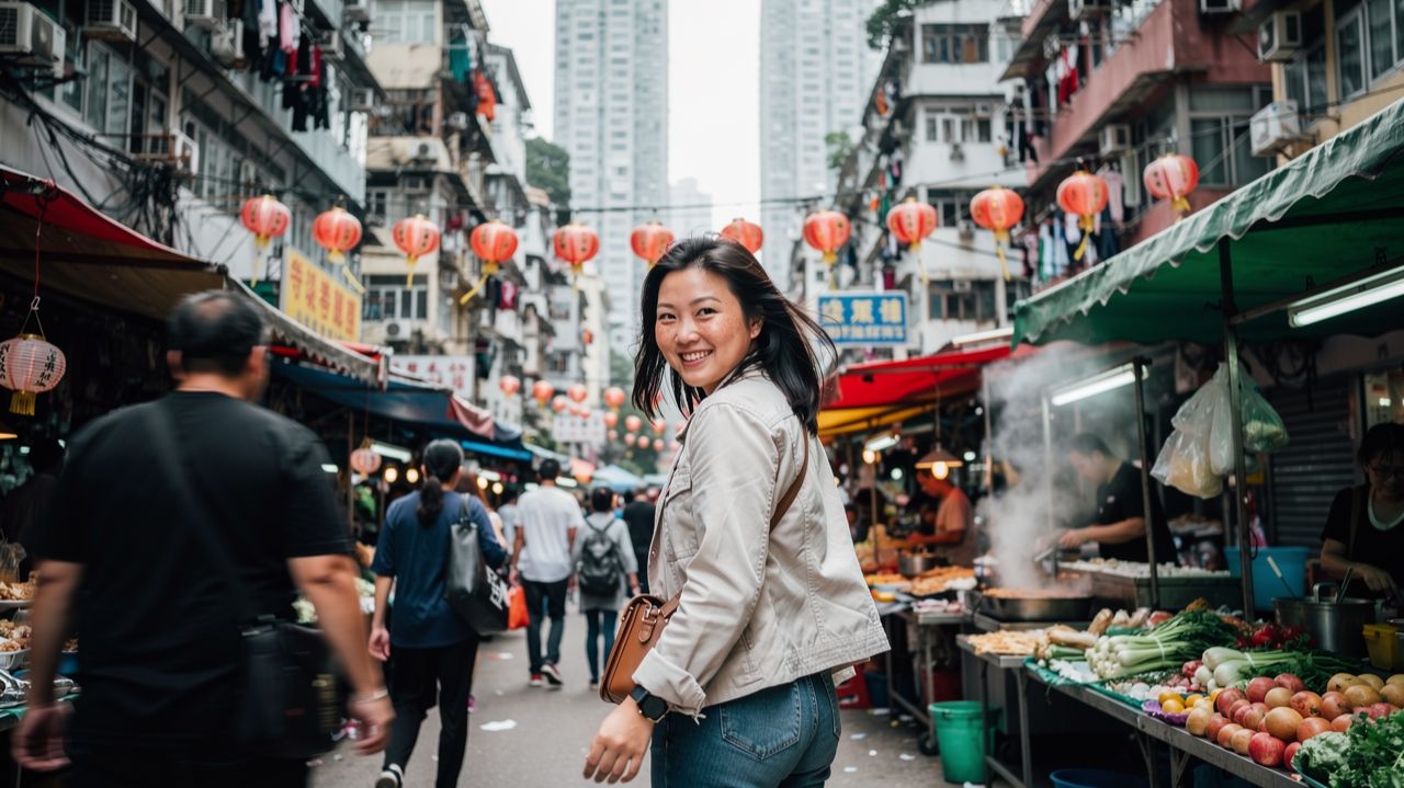 Гонконг без фильтров небоскрёбы шум и уличная торговля 🌃🔥 смотреть онлайн