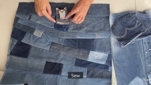 Большая сумка-шопер из старых джинсов | Ручная работа, дизайн и экология