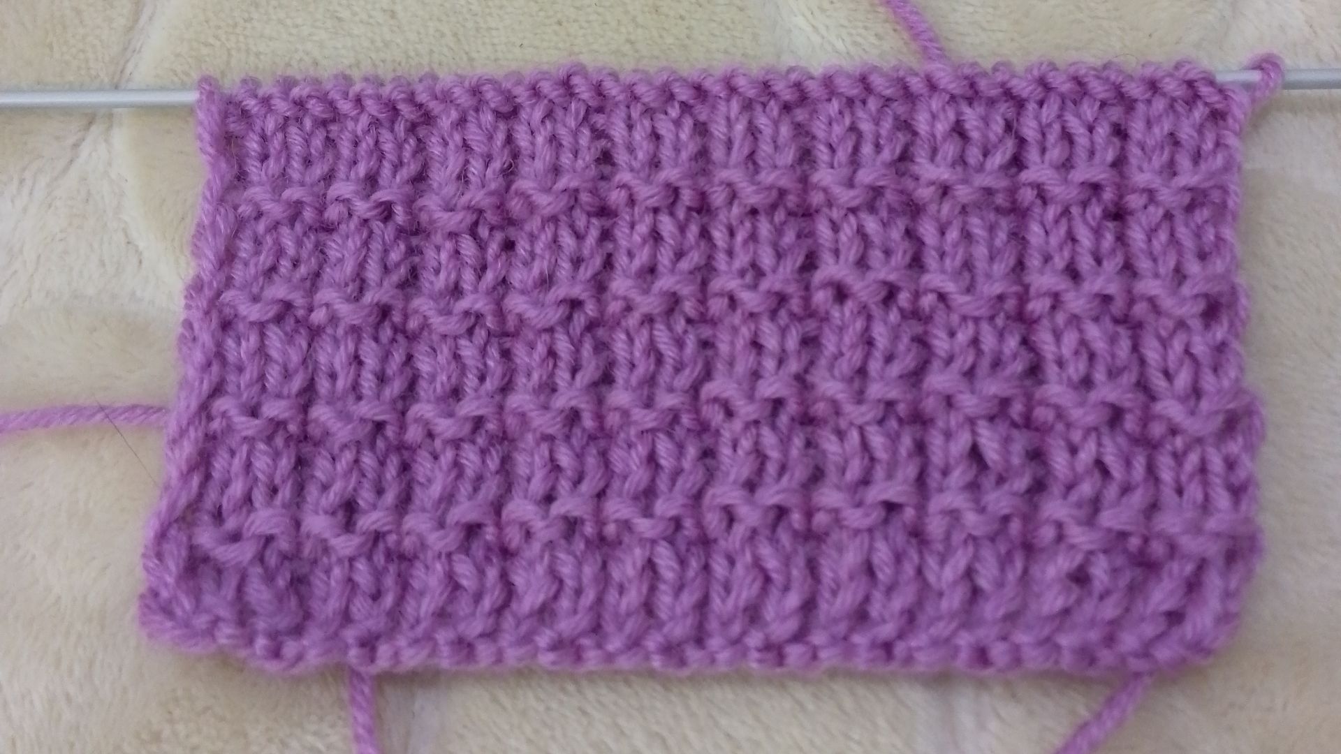 Узор спицами. Вафли