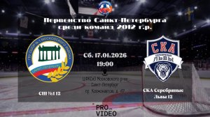 ХК "СШ №1" 12 - ХК "СКА Серебряные Львы" 12 | 17.01.2026