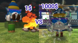 😼Забигаловка за 1 $ против ресторан за 1000$!в чикен ган 🤑