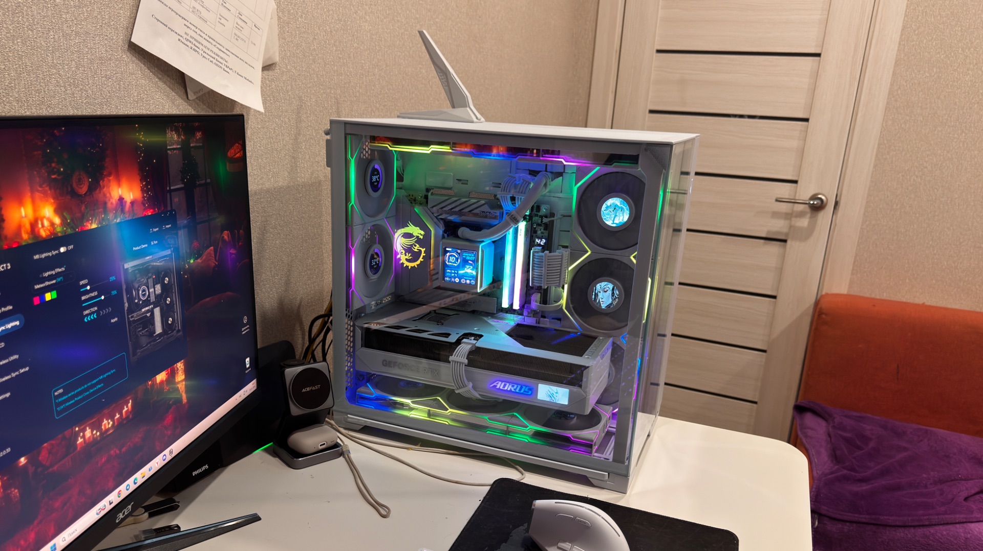 Сборка игрового компьютера в корпусе аквариум Lian li 011 Vision COMPACT смотреть онлайн