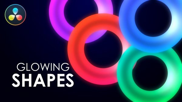 Glowing 3D Shapes - Motion Graphics ｜ DaVinci Resolve Tutorial
