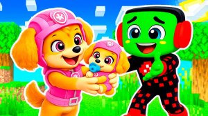 Я ПРИЮТИЛ СКАЙ и ЕЁ МАЛЕНЬКУЮ ДОЧЬ ЩЕНЯЧИЙ ПАТРУЛЬ в МАЙНКРАФТ