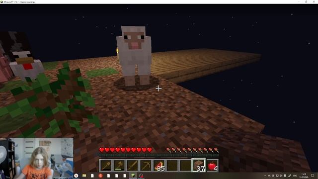 решил поиграть в один блок в майнкрафте