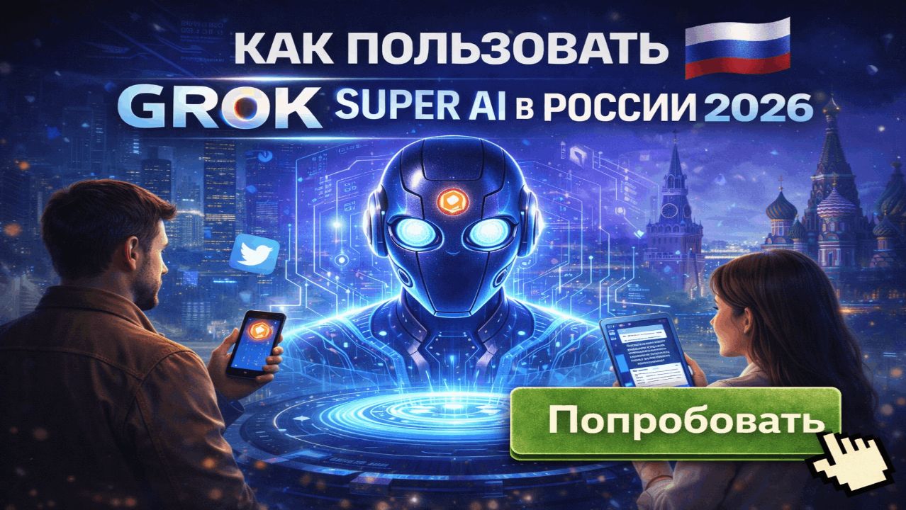 Как пользовать Grok Super AI в России 2026 смотреть онлайн
