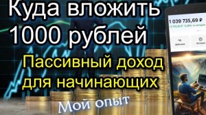 Куда ВЛОЖИТЬ 1000 рублей. Пассивный доход для начинающих