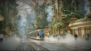 Научно-фантастический фильм-путешествие по Золотому роскошному городу С футуристическим городским