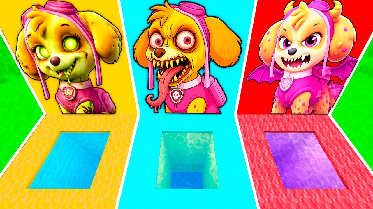 ВЫБЕРИ ПРАВИЛЬНЫЕ ЯМЫ РАЗНЫЕ ВИДЫ СКАЙ В МАЙНКРАФТЕ смотреть онлайн