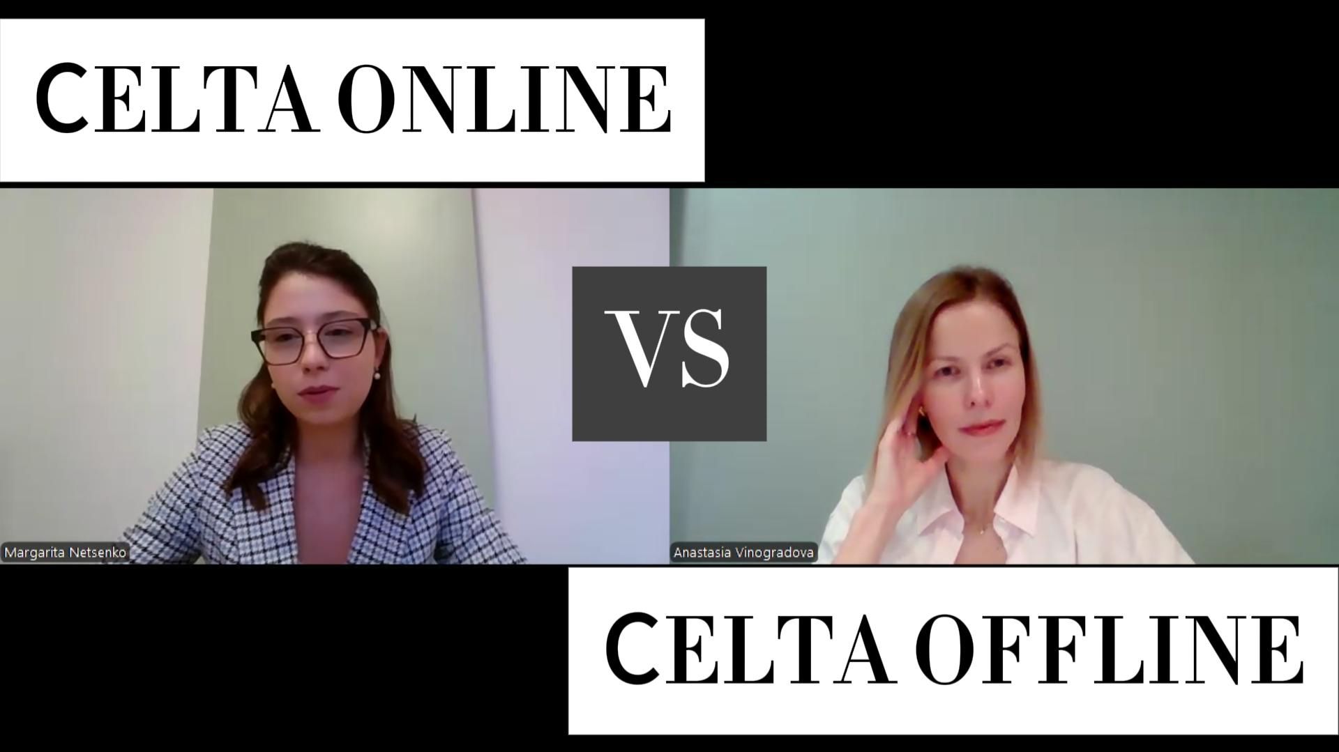 Видео подкаст: отличие между CELTA онлайн и оффлайн смотреть онлайн