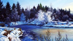 Сельские зимние пейзажи художника Александра Воля