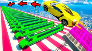 Спуск Без Тормозов с Горы на Длинном Лимузине Бугатти в ГТА 5! Эксперимент в GTA 5 Online