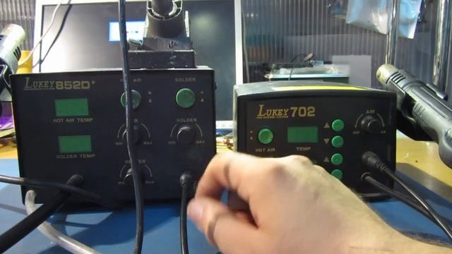 Сравнение термовоздушных паяльных станций Lukey852d и Lukey702